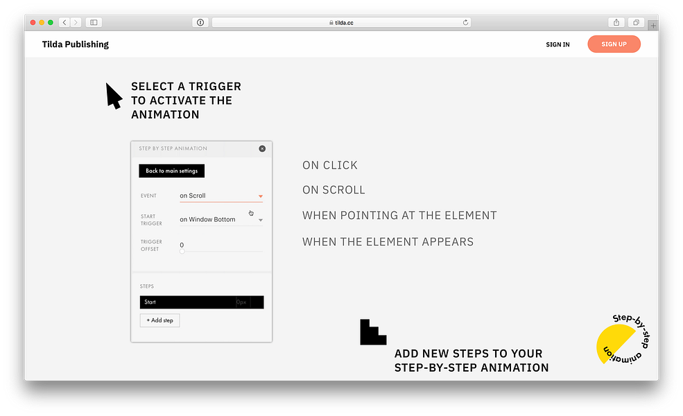 Tilda Publishing Animations