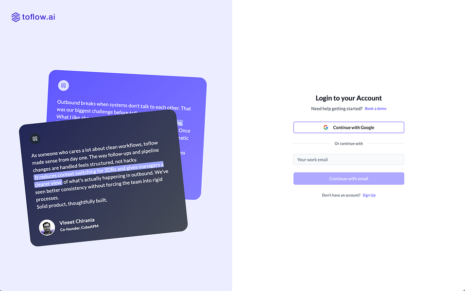 toflow.ai – Automate B2B outbound with AI agents on email, LinkedIn, and WhatsApp visual 2