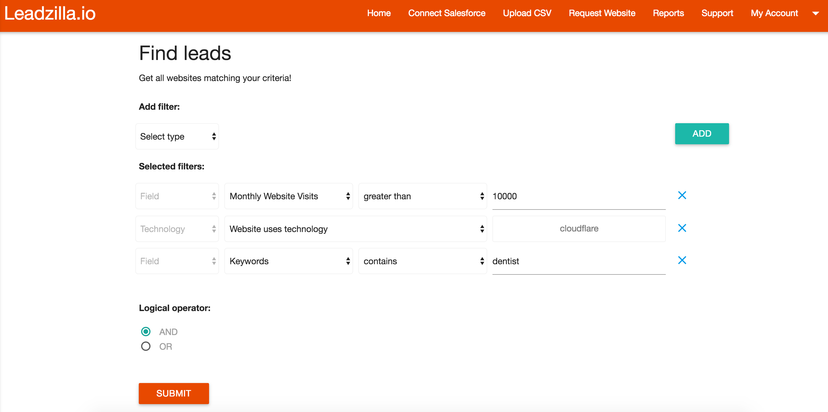 Leadzilla.io Lead generation through technology profiling BetaList
