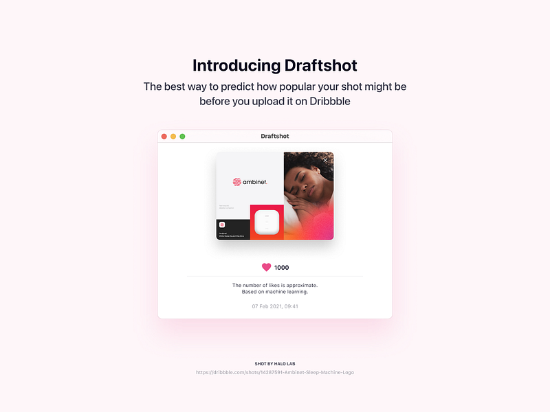 Draftshot for Dribbble