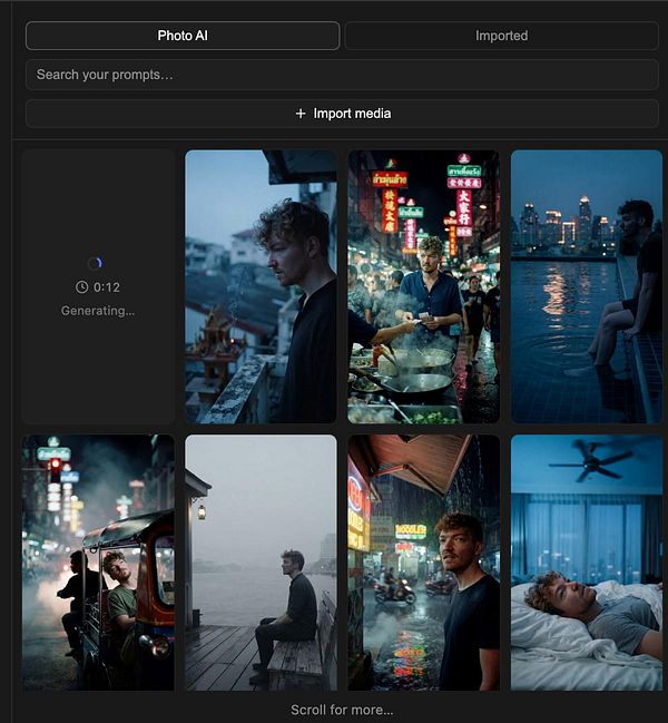 Screenshot of a video editor interface with timeline and video layers visible.