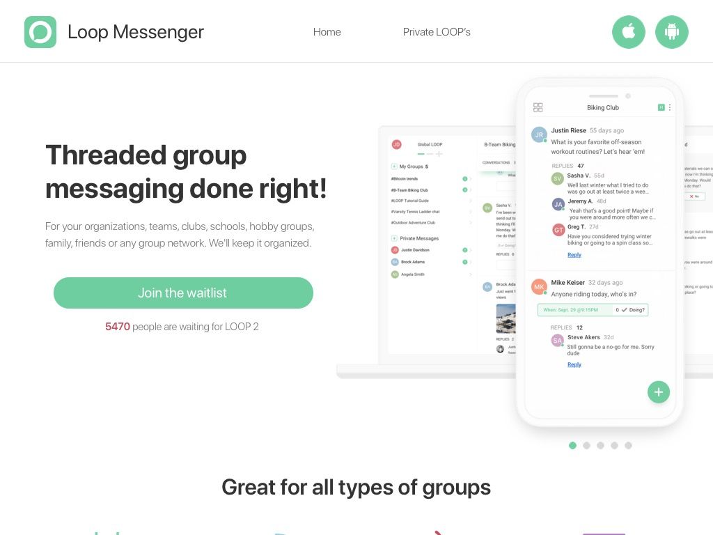 LOOP Messenger: Threaded group messaging done right | BetaList
