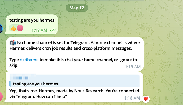 Screenshot of a Telegram chat conversation discussing AI bot content and switching an Openclaw bot.