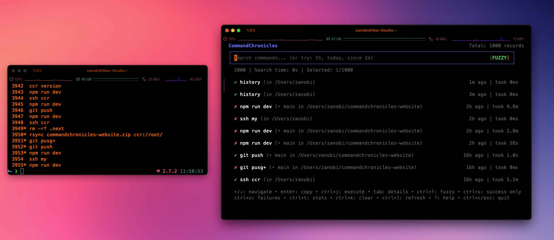 CommandChronicles: Never Lose a Command Again. Ever