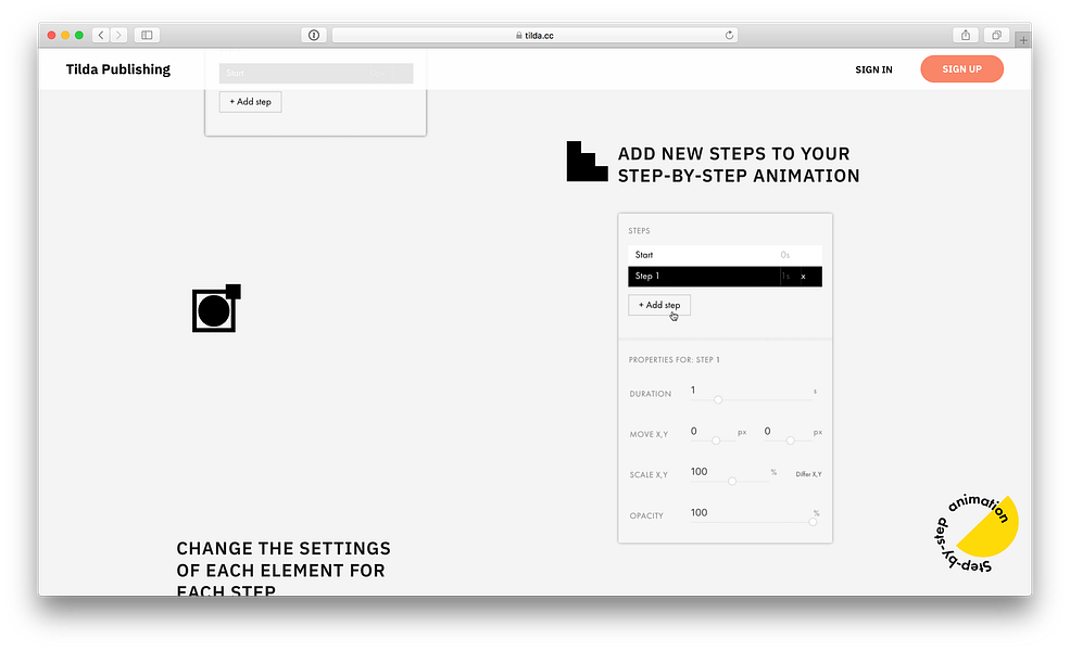 Tilda Publishing Animations