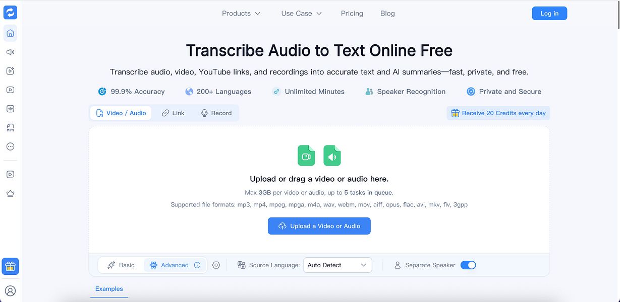 Transcribe Audio to Text