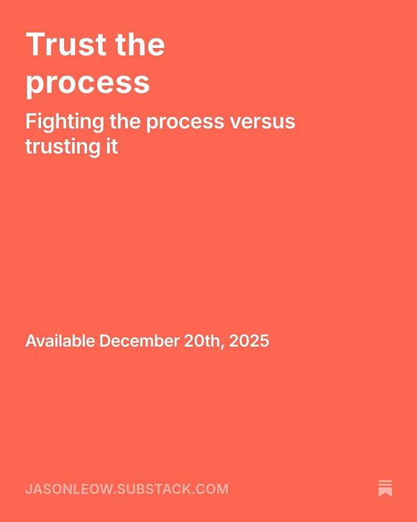 A promotional image for a newsletter titled 'Trust the Process'.