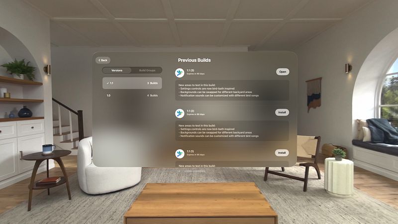 Screenshot of TestFlight