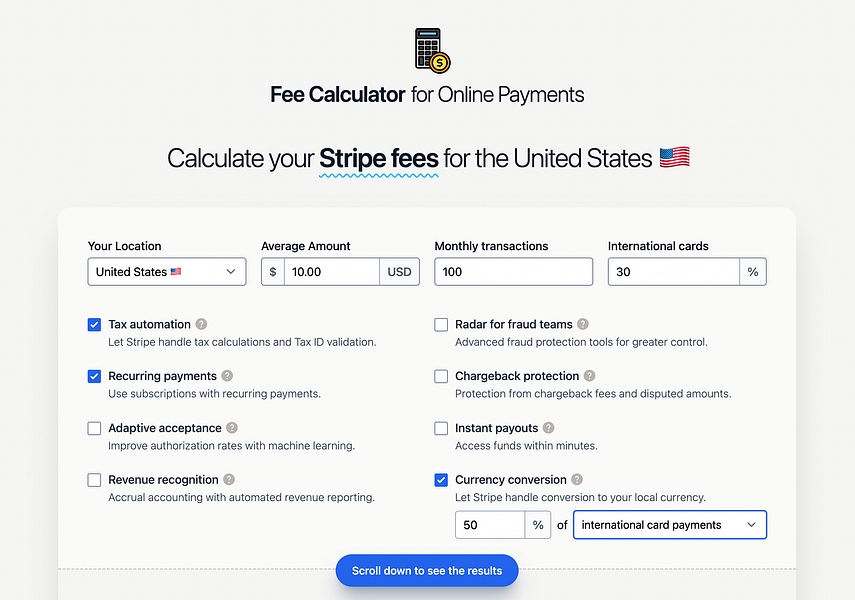 Fee Calculator