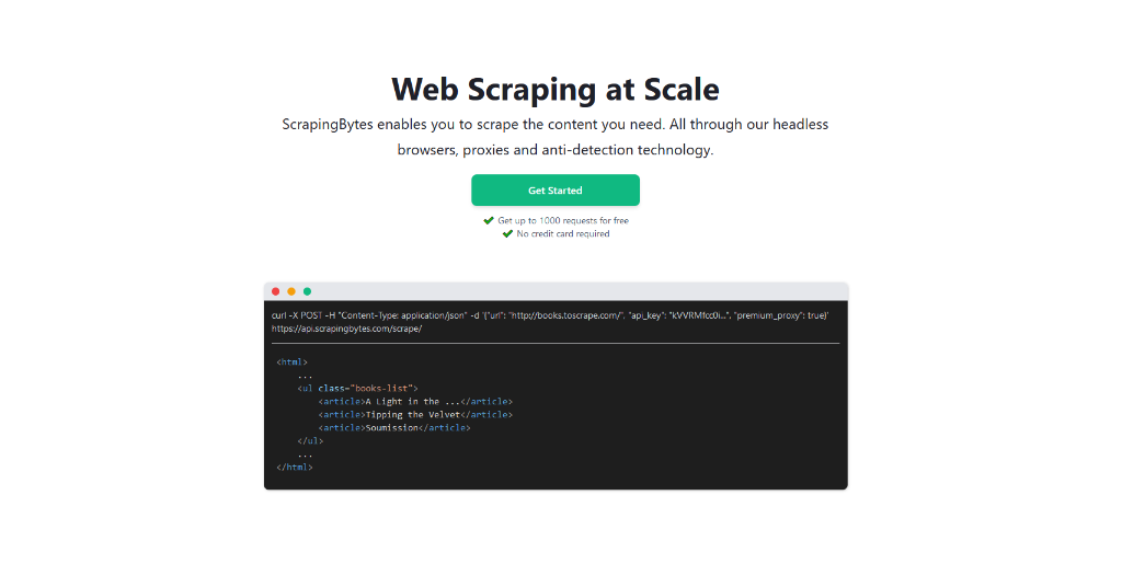 ScrapingBytes