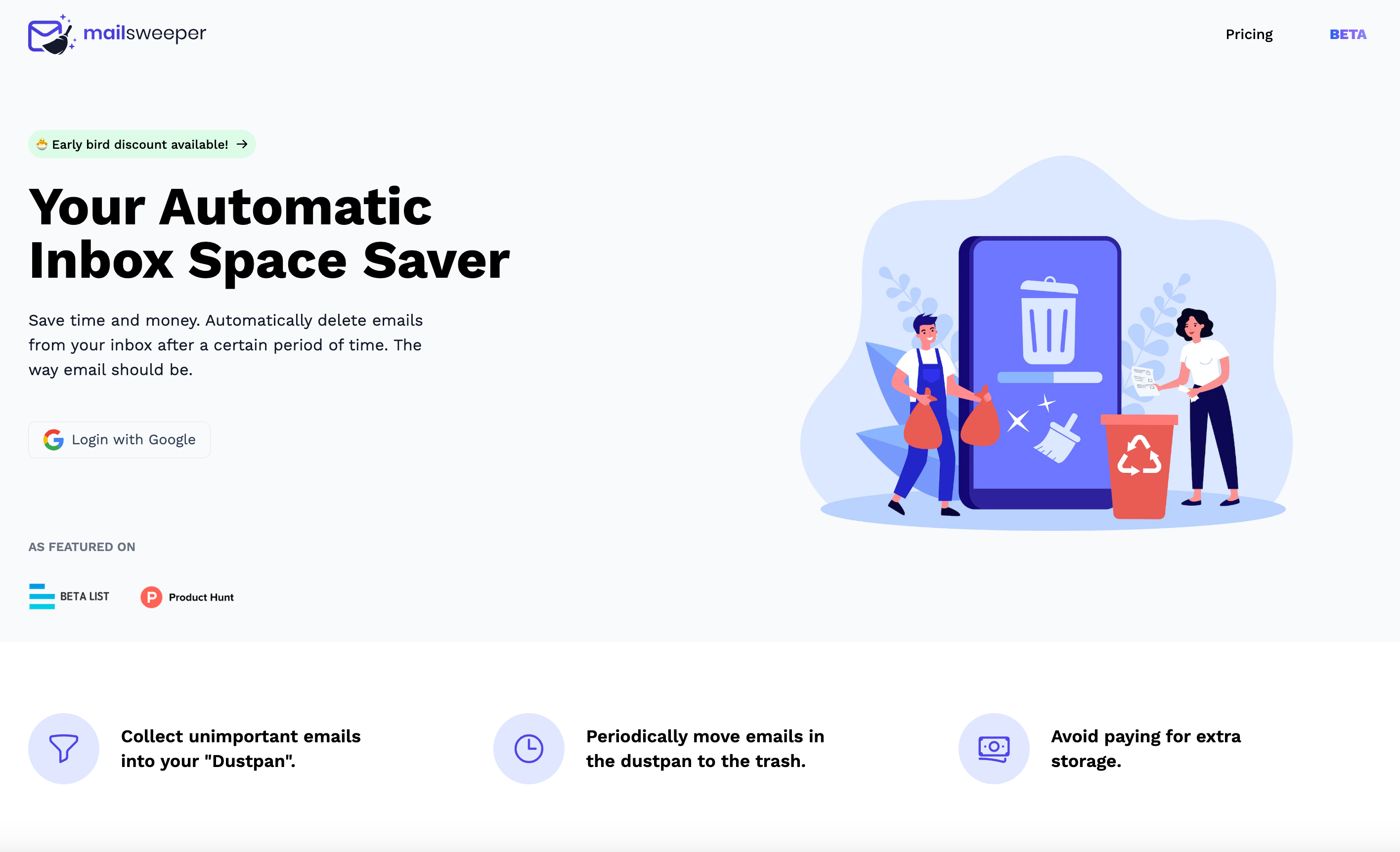 Mailsweeper: automated email cleanup so simple, my mom uses | BetaList