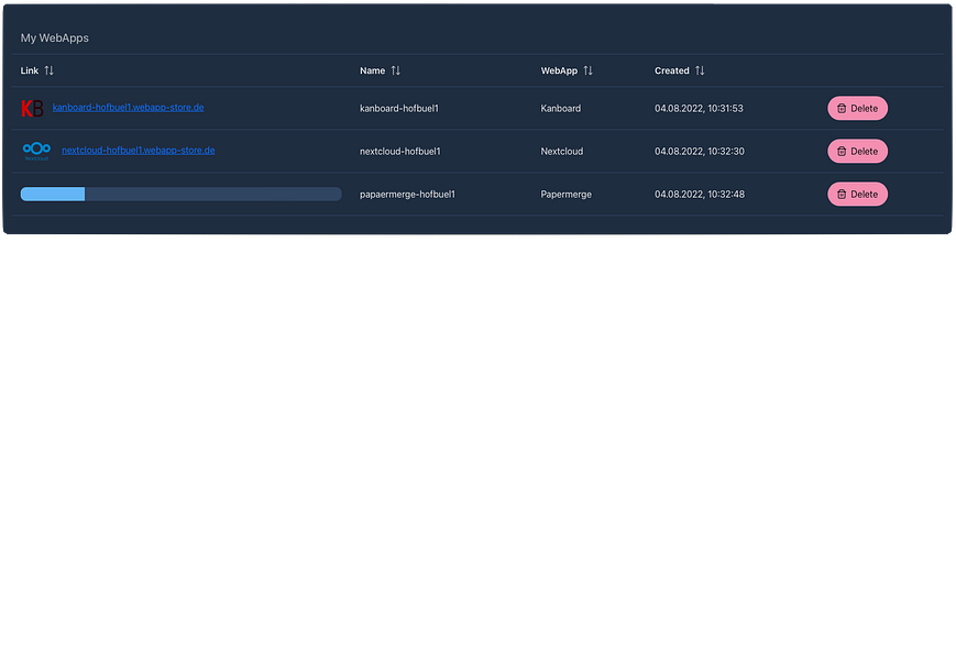 WebApp Store