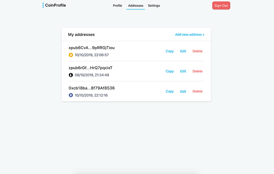 CoinProfile