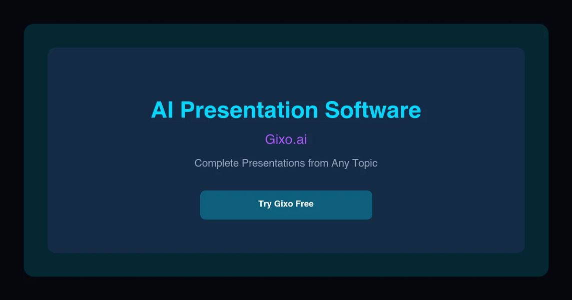 Gixo – Create a finished presentation in one workspace from outline to export visual 2