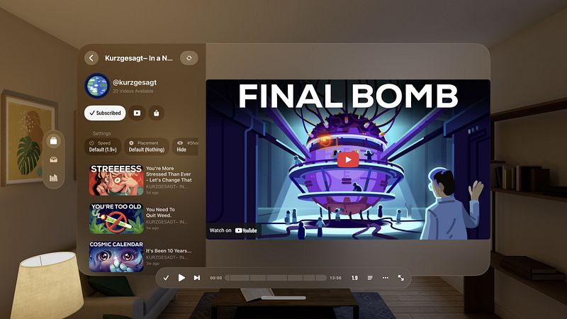 Screenshot of Unwatched for YouTube