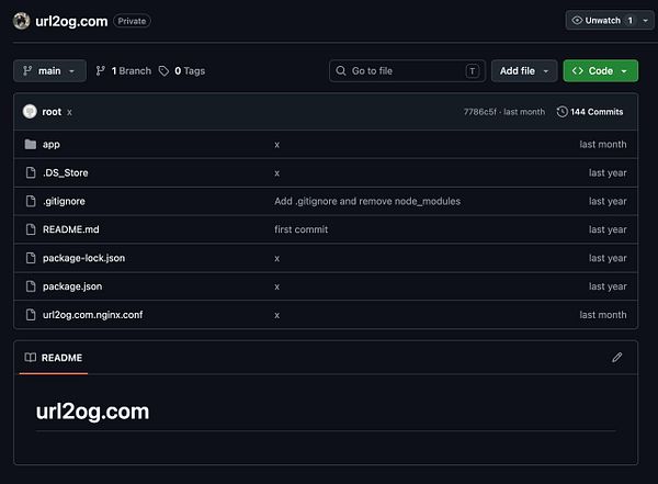 Screenshot of the URL2OG website interface on a desktop browser.