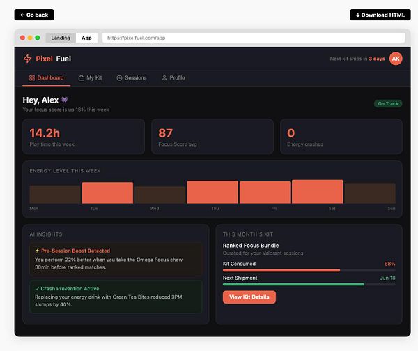Colorful and creative user interface design concept for an app dashboard representing the idea of improving app generations to be more innovative and less boring.