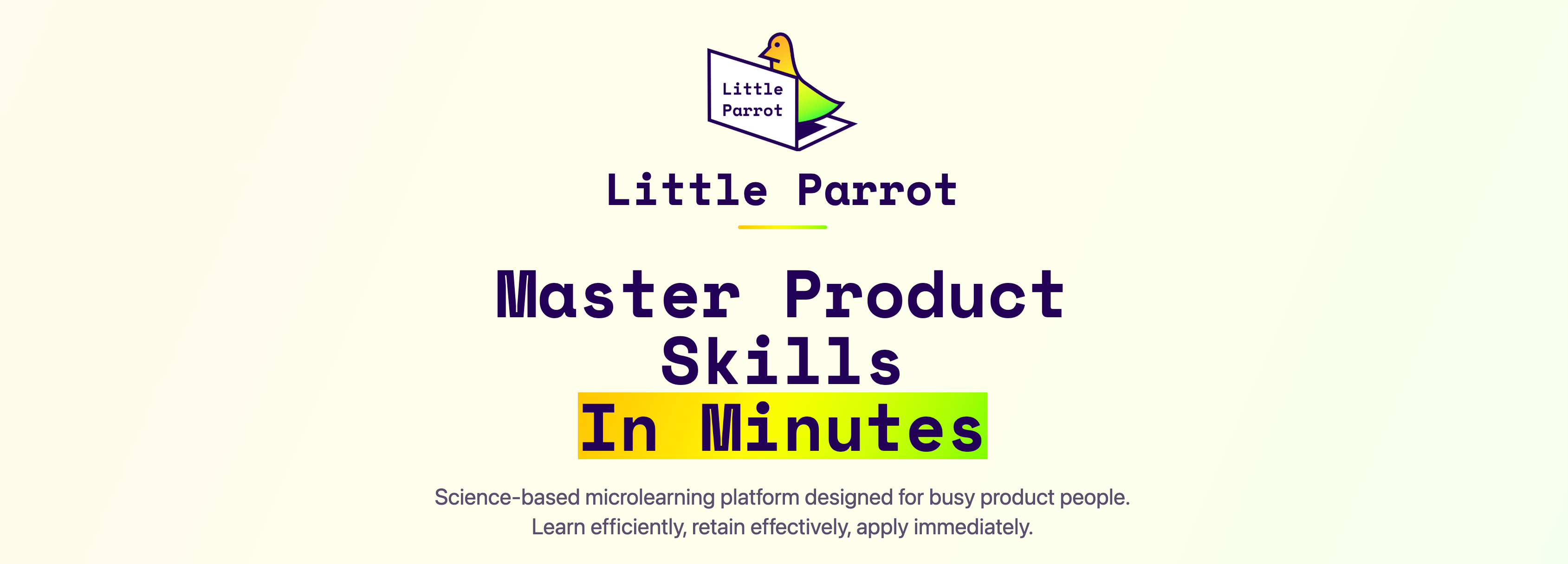 Little Parrot: Science-based microlearning platform