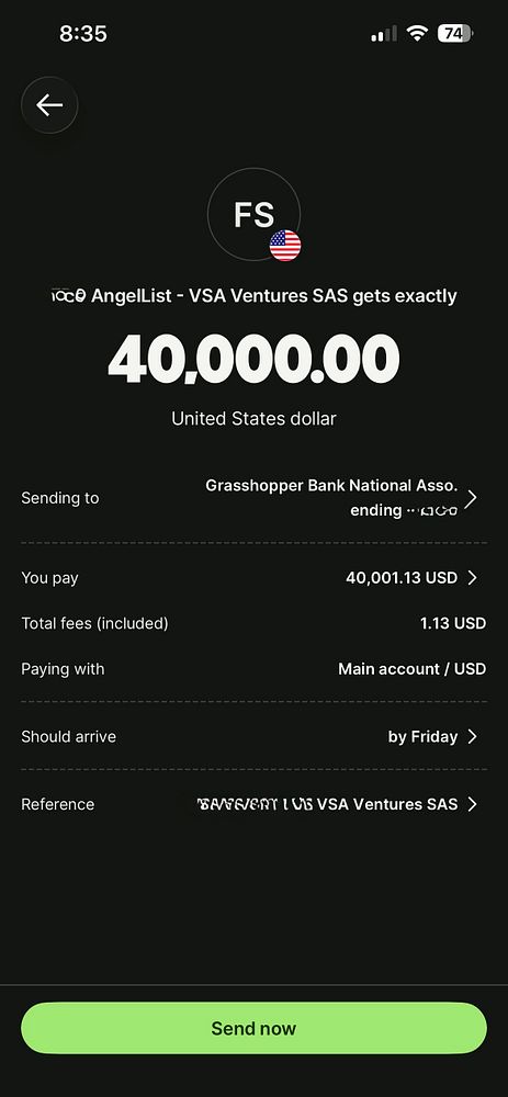 Screenshot of the AngelList mobile app displaying an investment opportunity in Brightseed via AngelList SPV.
