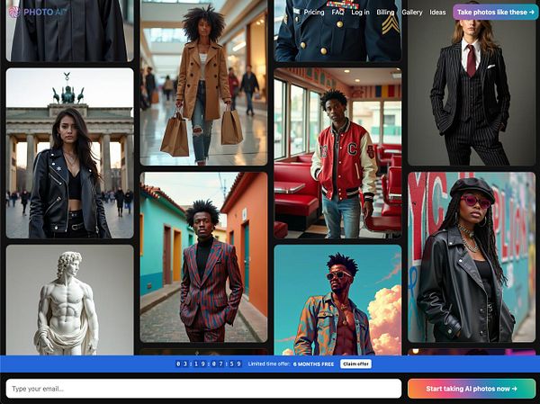 A vibrant collage of diverse fashion styles and a countdown timer for a limited-time offer.