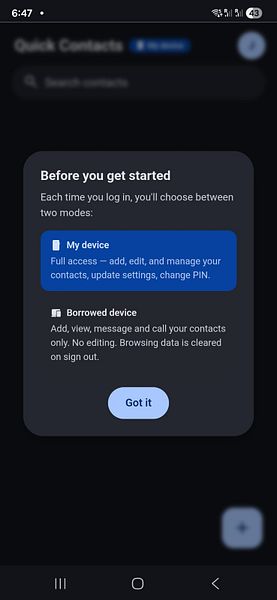 Quick Contacts