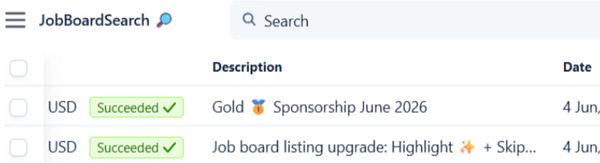 A table displaying sponsorship renewal data with four columns including renewal status and duration in months.