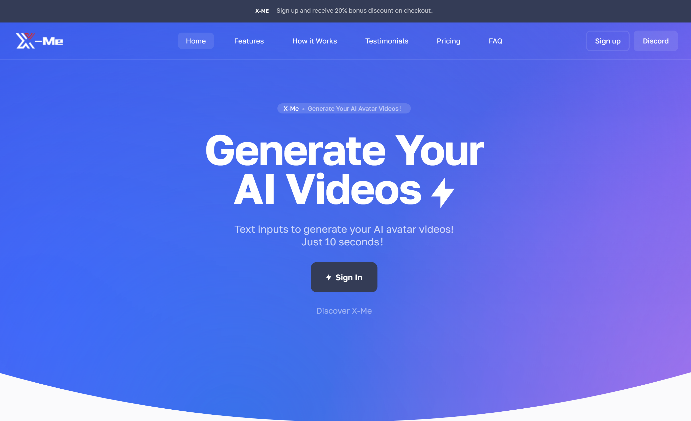 X-Me: Text inputs to generate your AI avatar videos! | BetaList