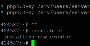 Screenshot of a crontab configuration file listing various scheduled cron jobs with their timings and commands.