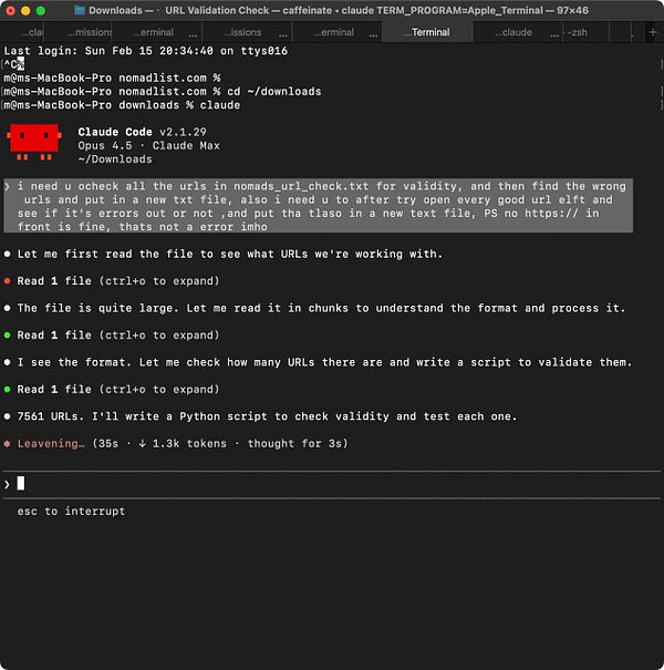 Screenshot of a web page titled 'Stations' showing a list of duplicate URLs for various media stations that need correction.