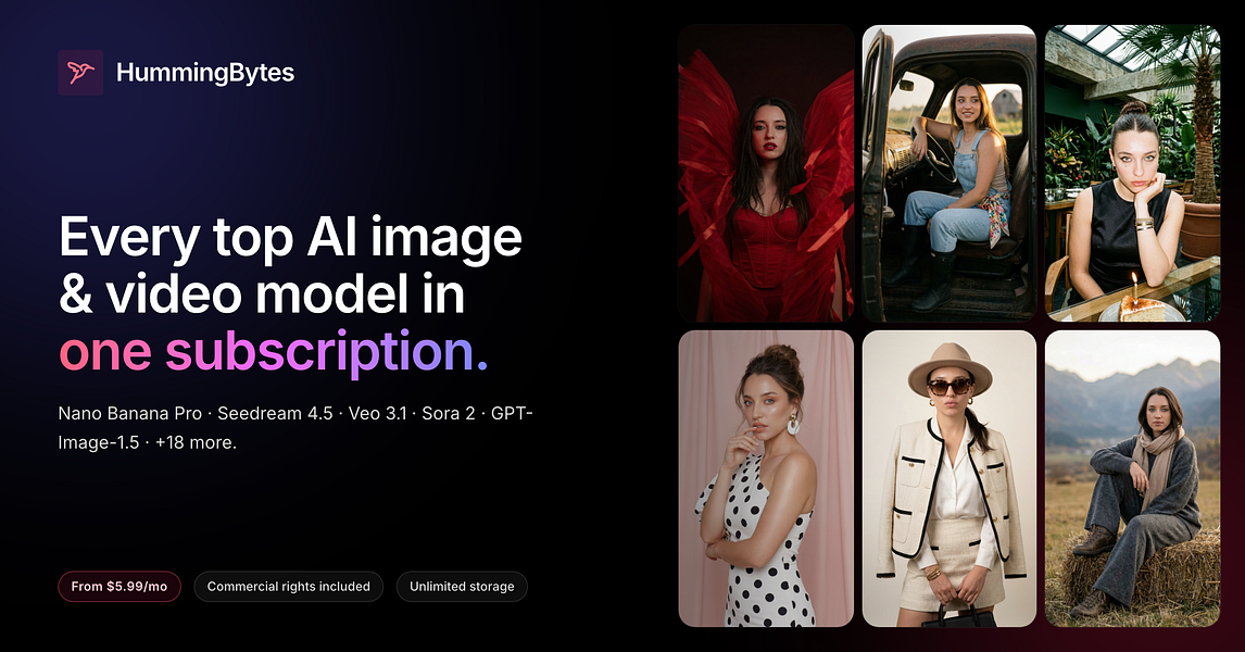 HummingBytes – Access top AI image and video models with one subscription visual 2