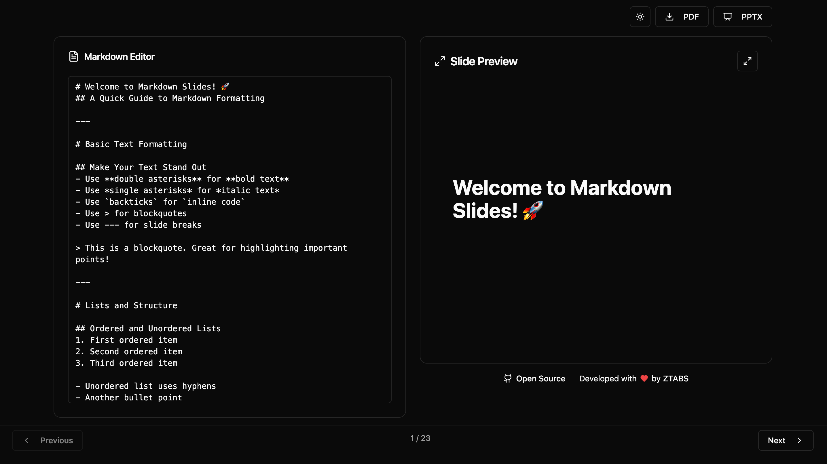 Slides Mate: Markdown to Slides | BetaList