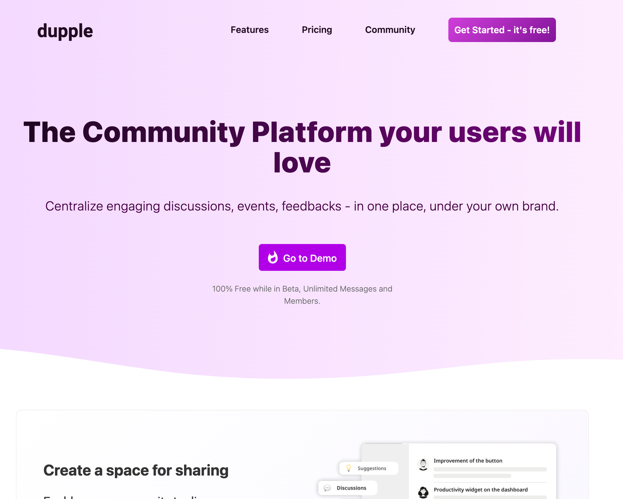 Dupple: A community platform made for startups and projects | BetaList