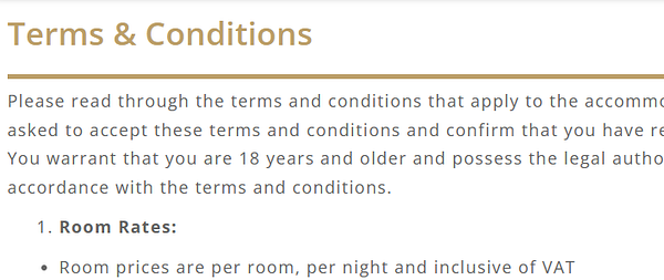 Screenshot of a Jomres plugin interface for configuring Hotel Terms & Conditions.