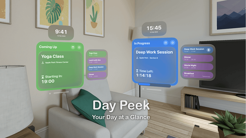 Screenshot of Day Peek - Calendar & Clock