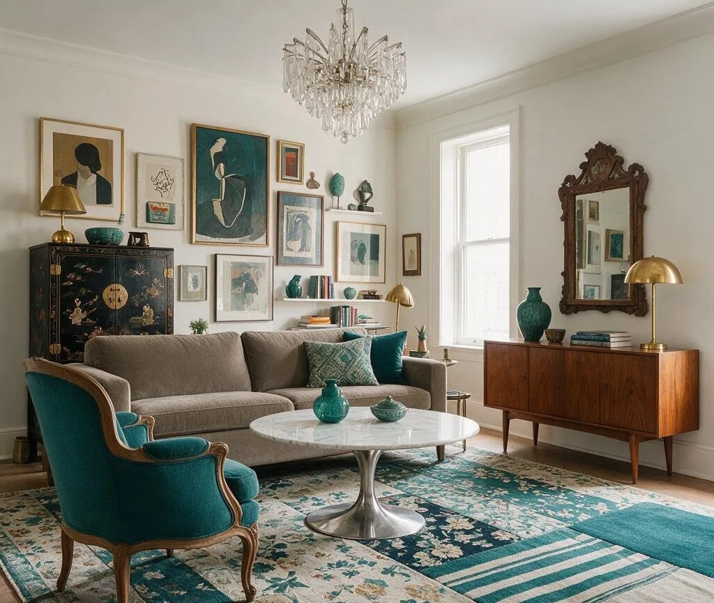 A living room in the Eclectic style