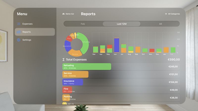 Screenshot of Car Maintenance Tracker - MPG