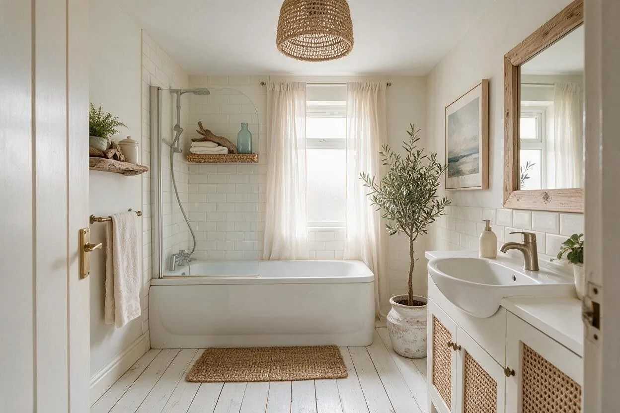 The same bathroom in the Coastal style