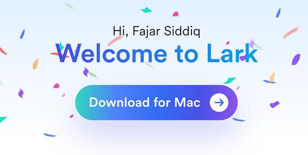 Screenshot of Lark Suite open on a Mac displaying various sections, chats, and a user interface with icons and a top menu.