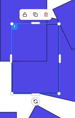 The image displays a user interface for selecting and managing shapes in a design tool.