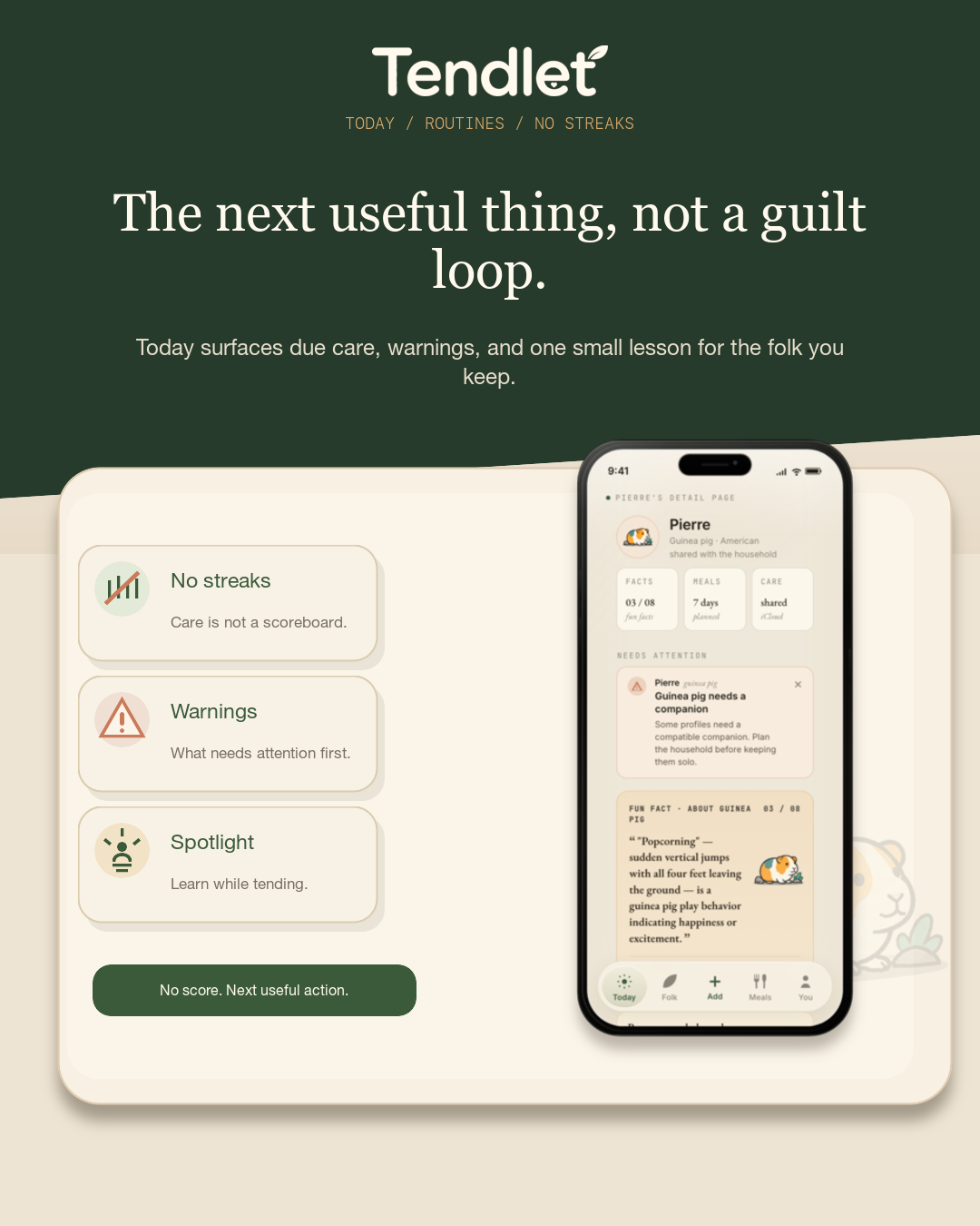 Tendlet: Learn pet and plant care with routines, meal | BetaList