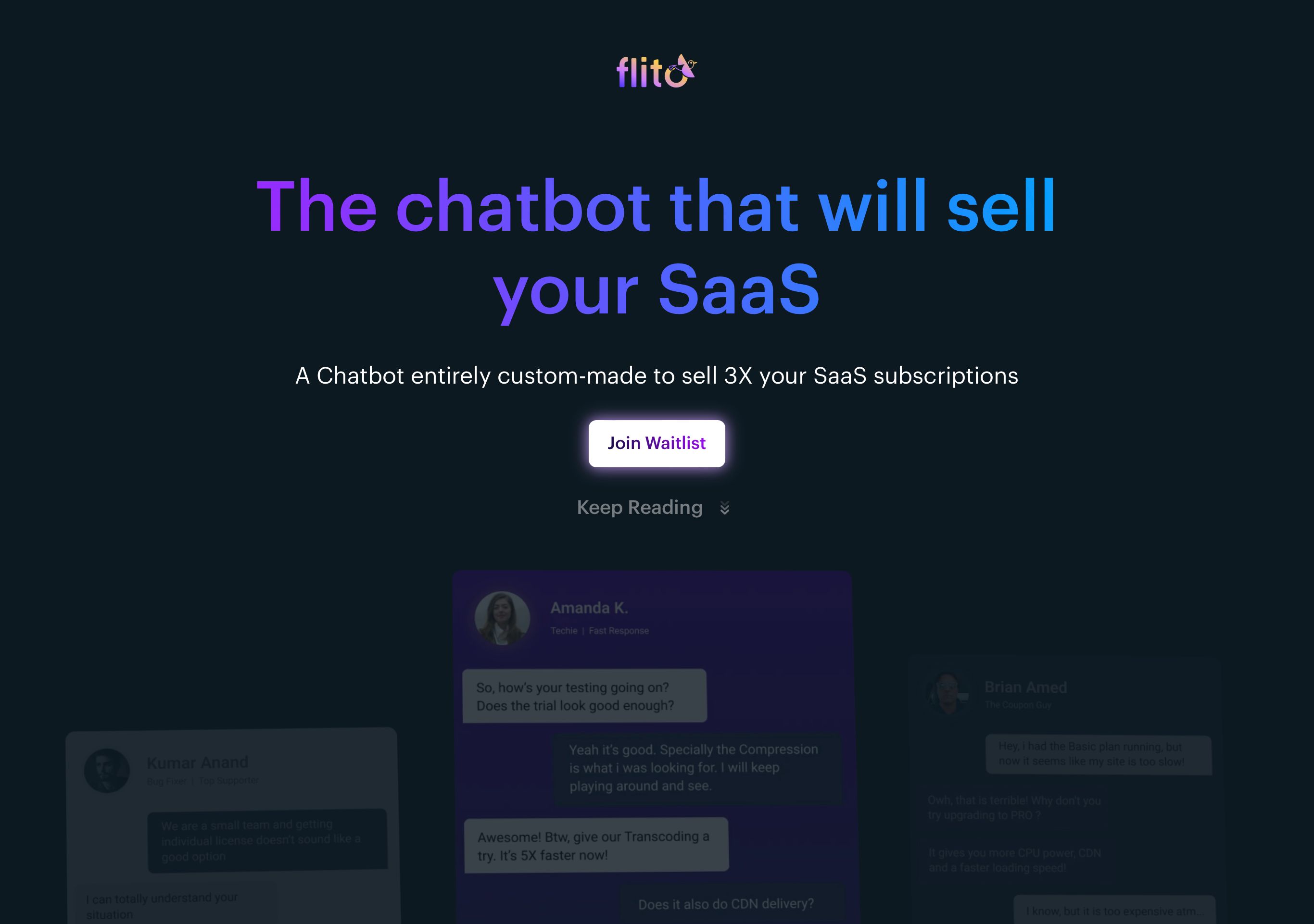 Flito: The AI Chatbot that will sell your SaaS | BetaList