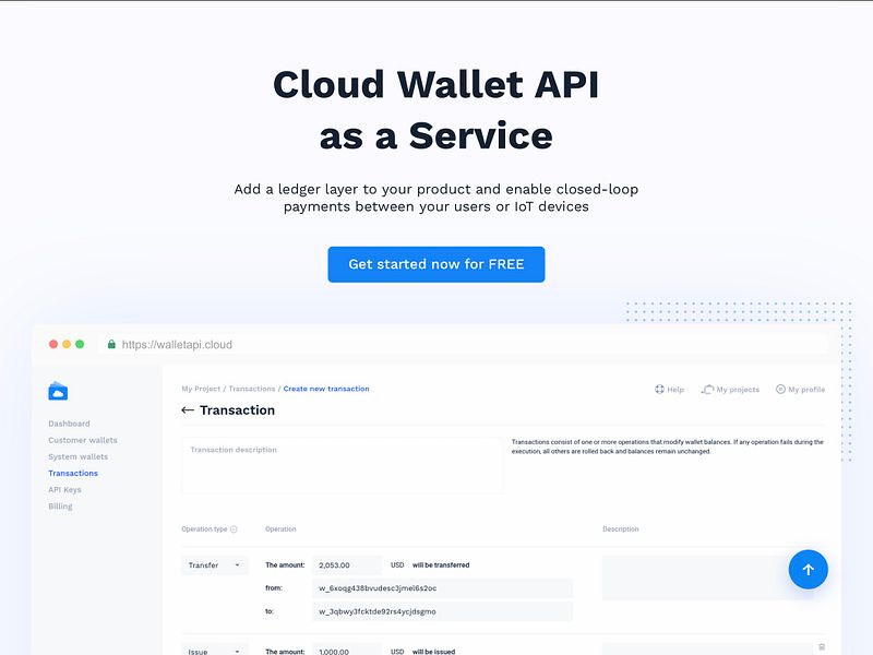 Cloud Wallet API