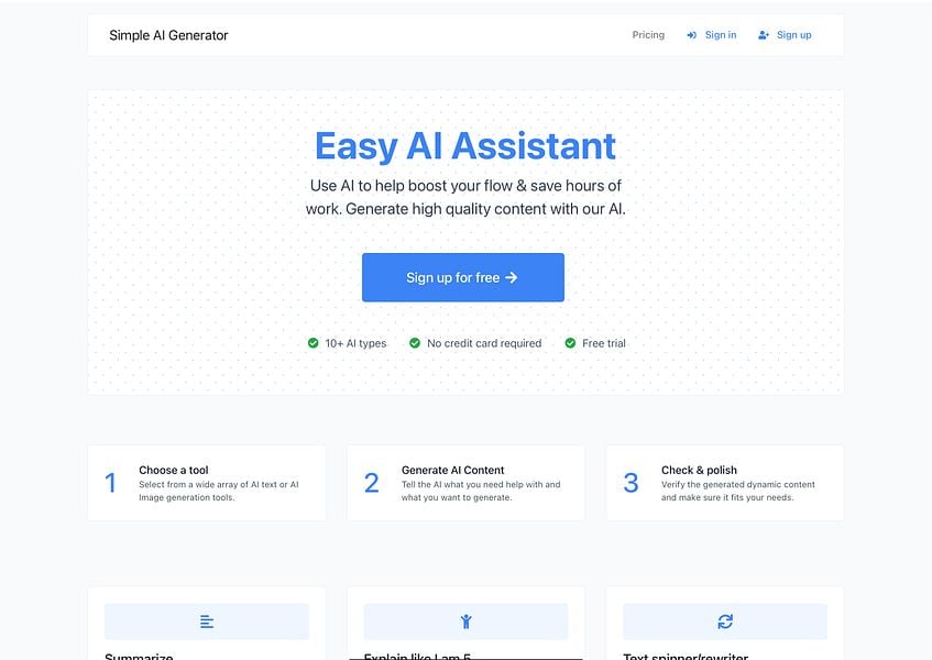 SimpleAIGenerator.com