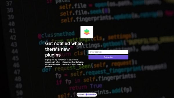 Screenshot of a new email newsletter setup using EmailOctopus with a preview of the newsletter content and interface elements visible.
