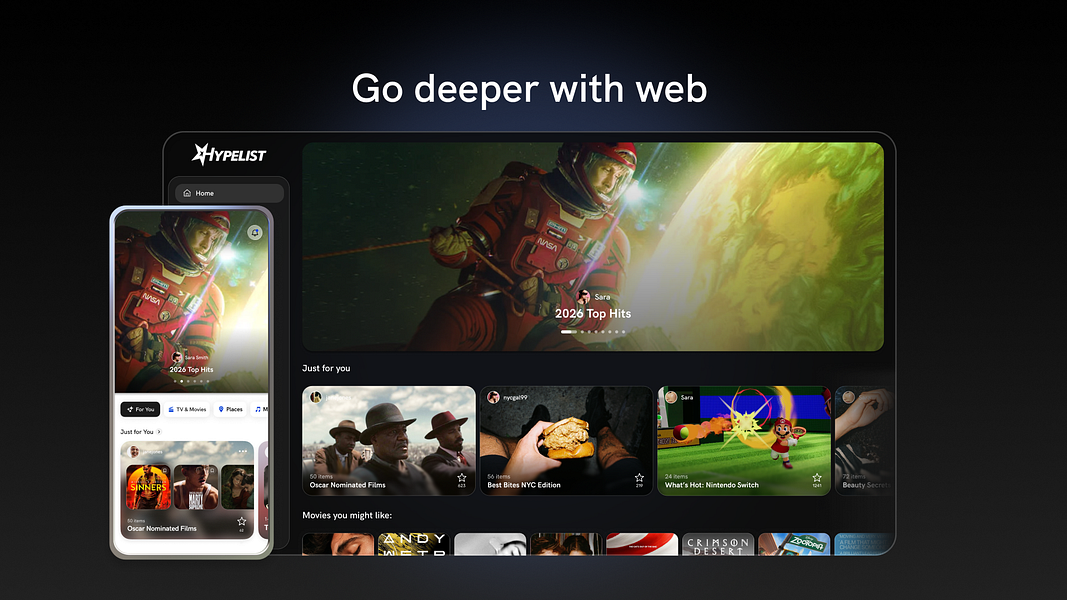 Hypelist for Web
