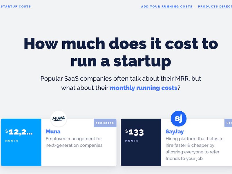 Startup Costs