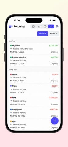 Cash Flow Calendar