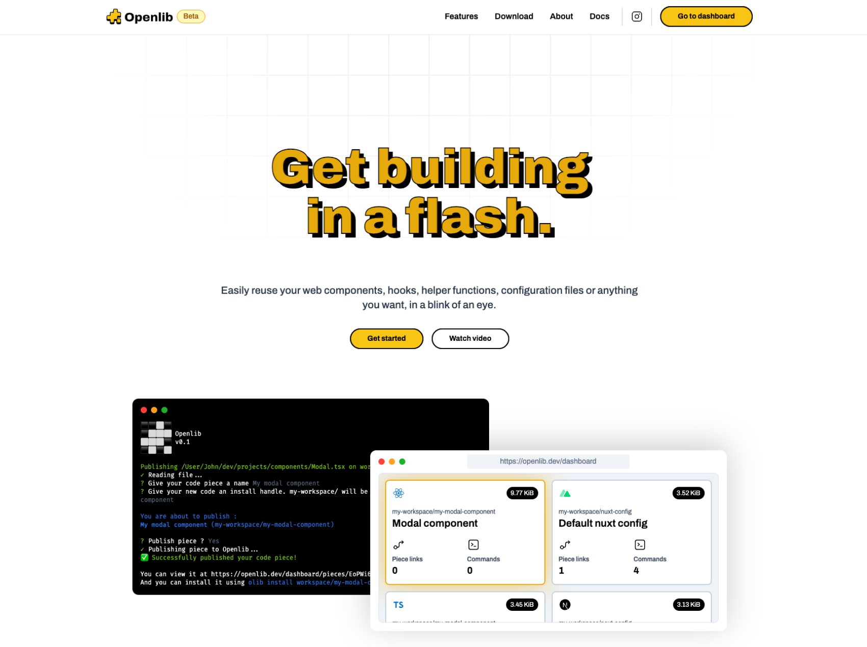 Openlib: Upload and reuse your components, hooks, helpers, | BetaList