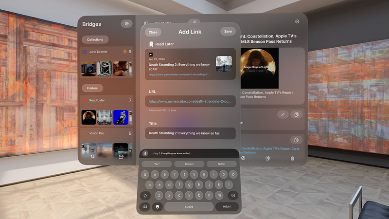 Screenshot of Bridges - Link Formatting
