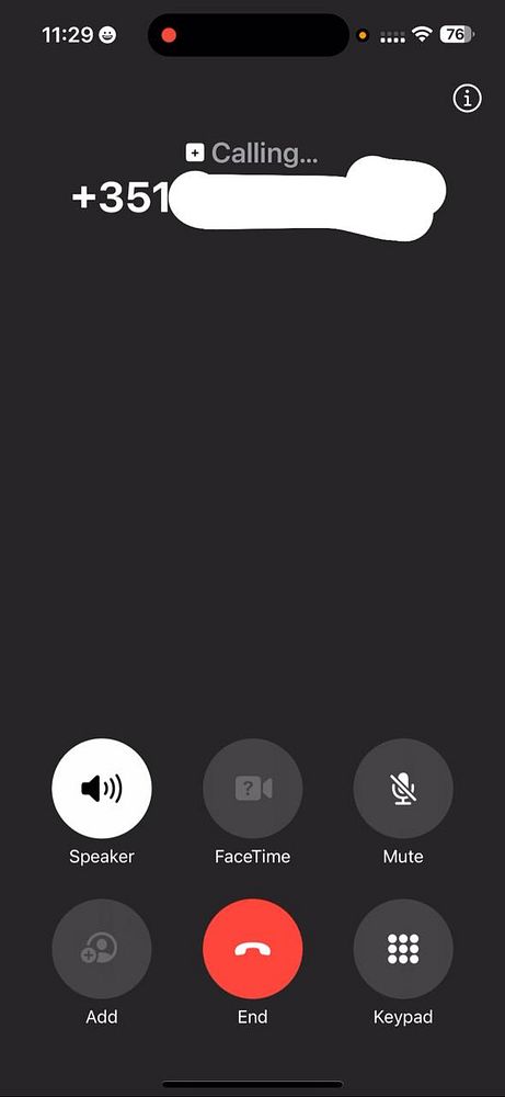 A phone screen displaying a call in progress to a solar company.